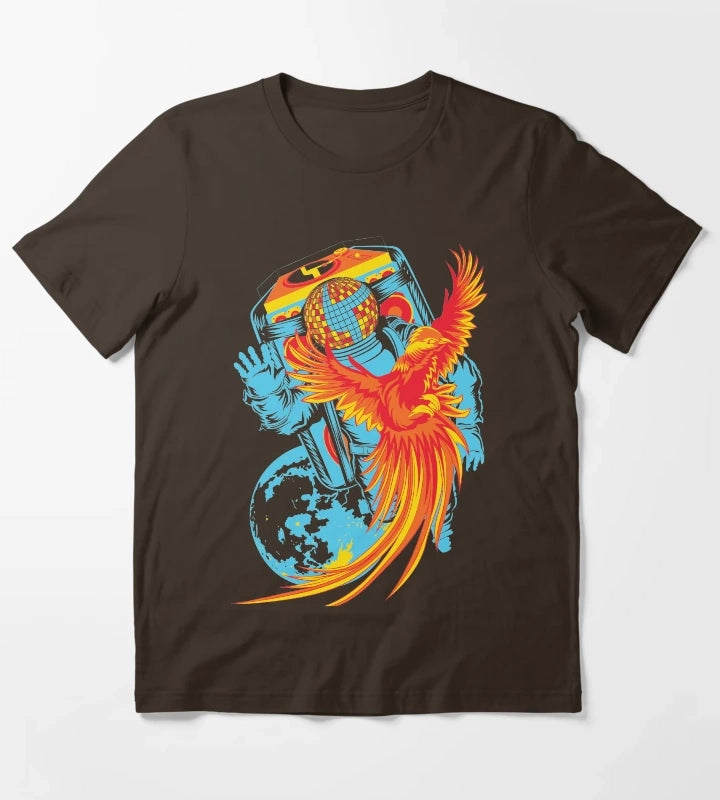 Disco Biscuits Astronaut by Custeez T-Shirt Brown