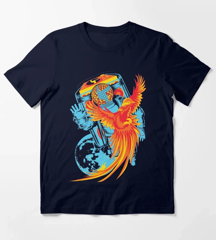 Disco Biscuits Astronaut by Custeez T-Shirt Navy