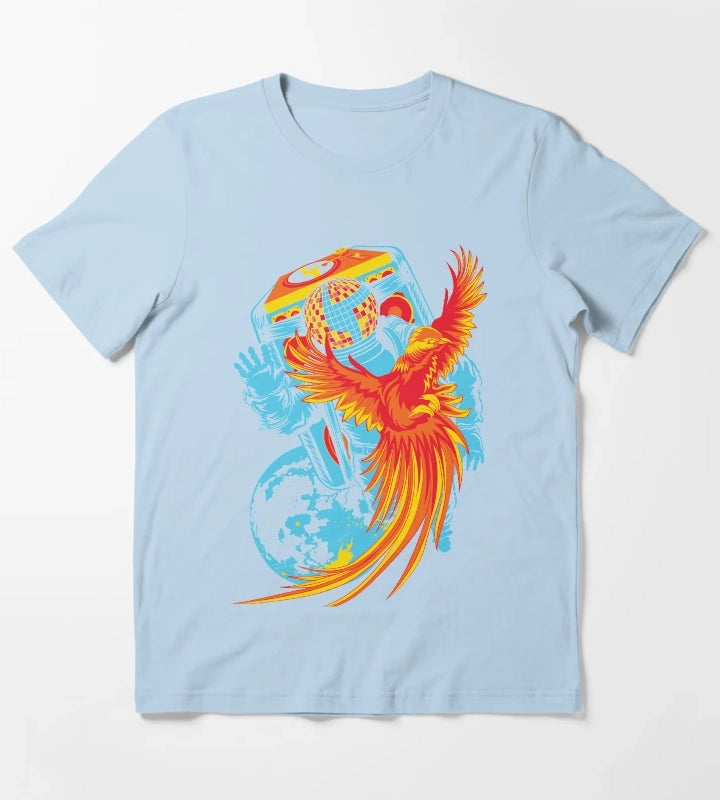 Disco Biscuits Astronaut by Custeez T-Shirt Sky Blue
