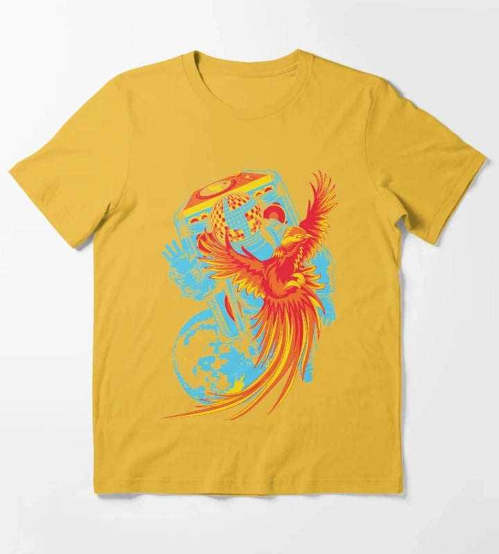 Disco Biscuits Astronaut by Custeez T-Shirt Yellow