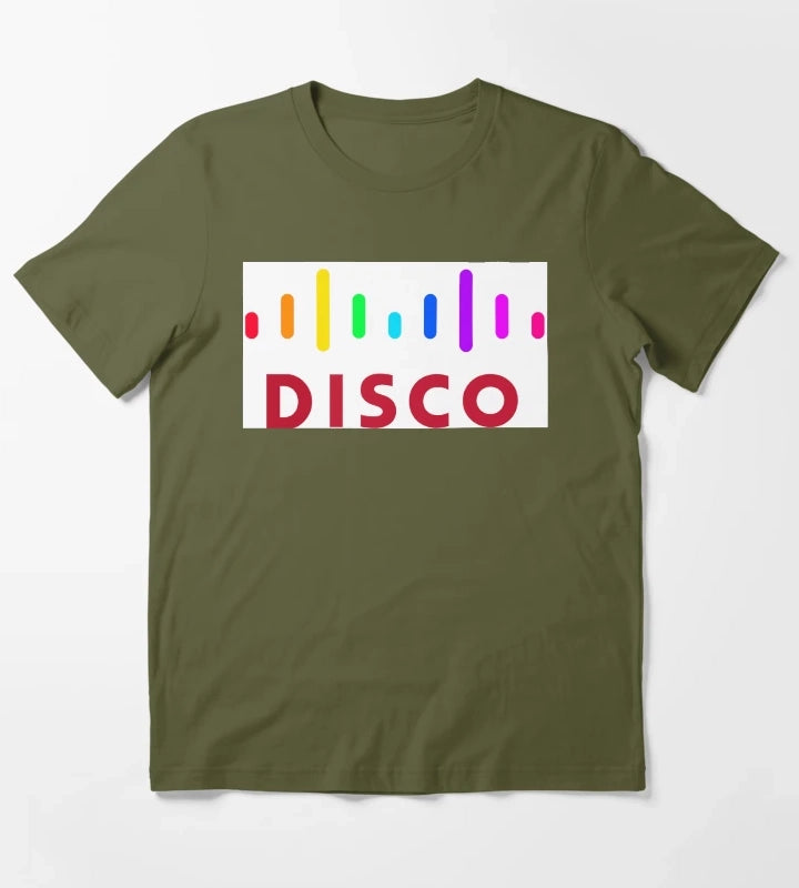 Disco Cisco Parody T-Shirt Olive Green