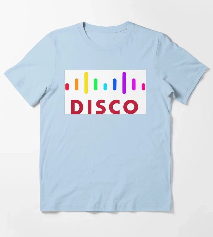 Disco Cisco Parody T-Shirt Sky Blue