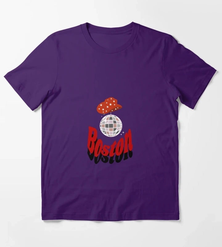 Disco Cowgirl Boston T-Shirt Purple