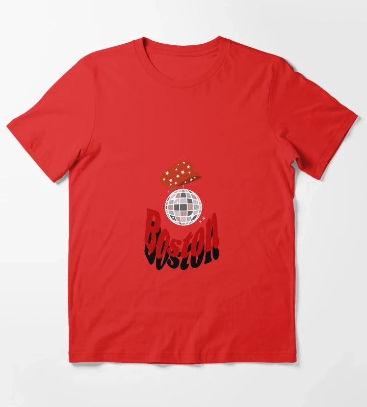 Disco Cowgirl Boston T-Shirt Red