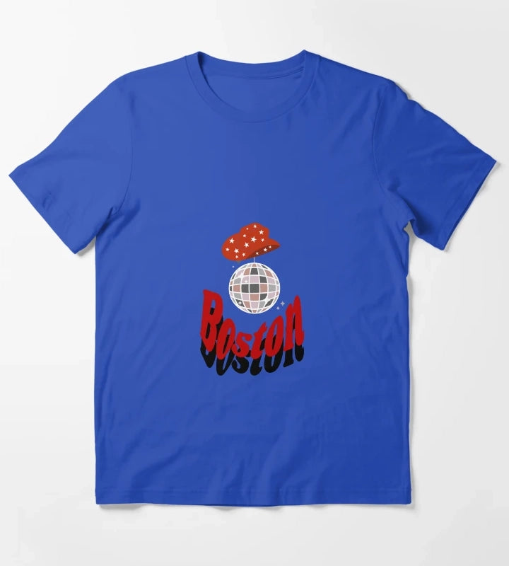 Disco Cowgirl Boston T-Shirt Blue