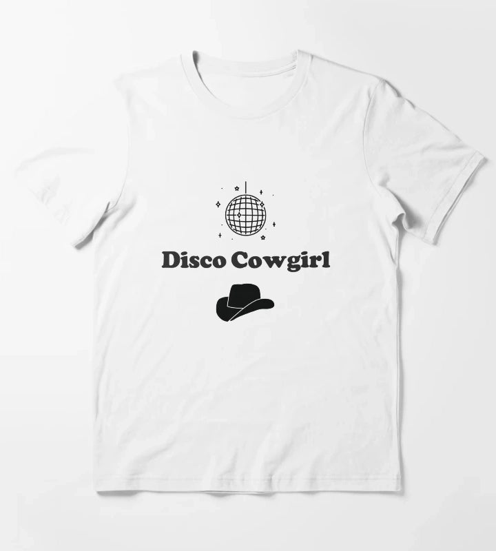 Disco Cowgirl Retro cowgirl T-Shirt White