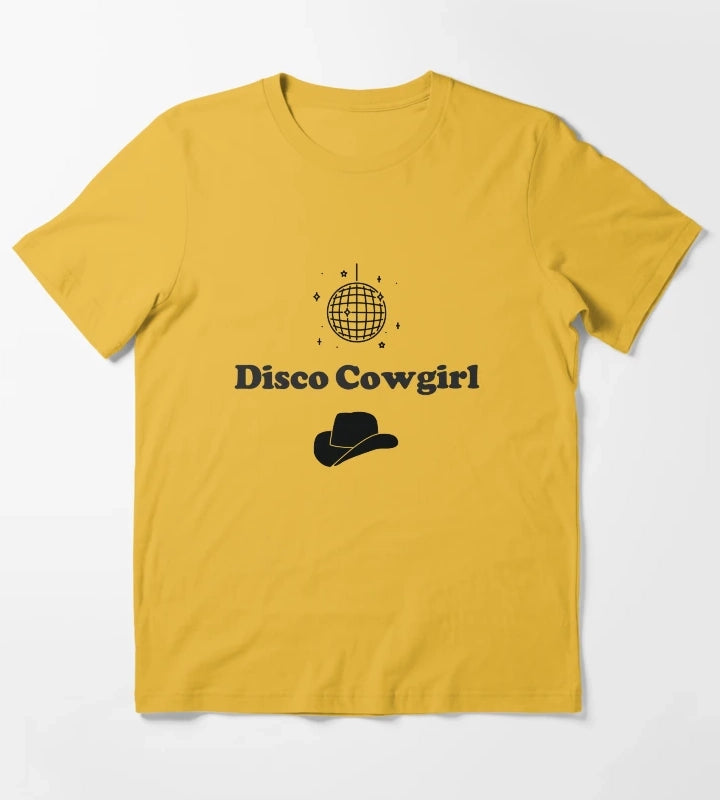 Disco Cowgirl Retro cowgirl T-Shirt Yellow