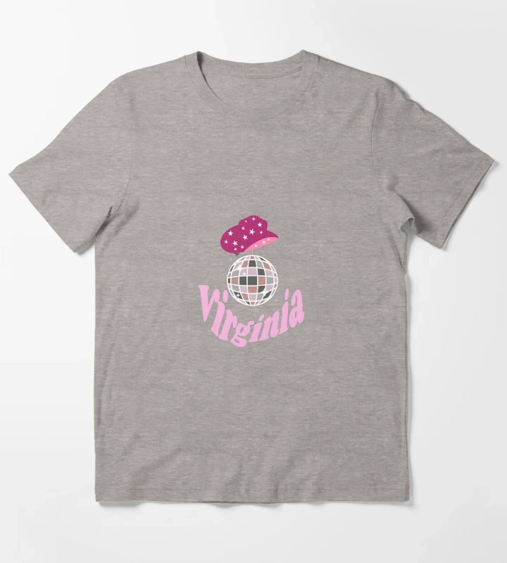 Disco Cowgirl Virginia T-Shirt Heather Grey