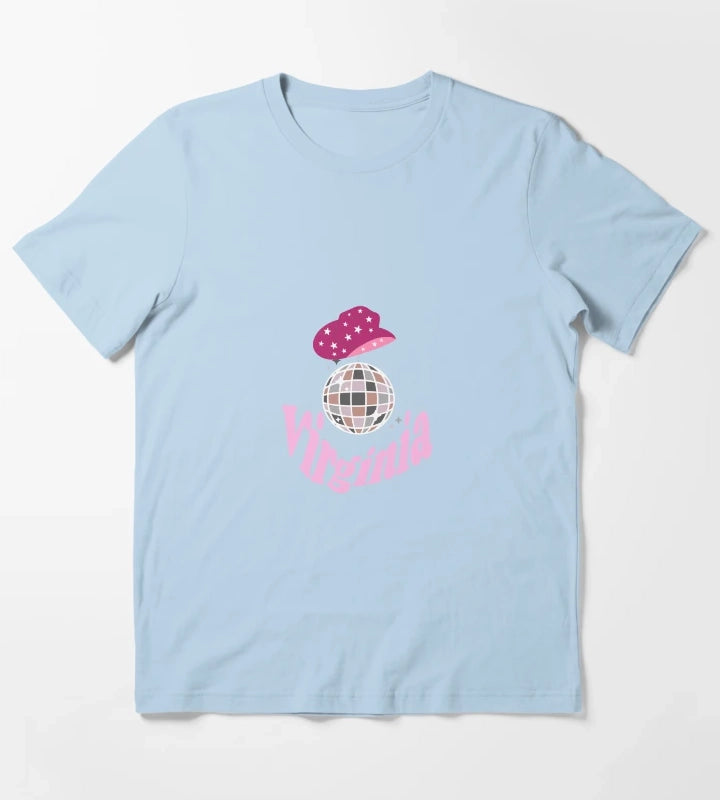 Disco Cowgirl Virginia T-Shirt Sky Blue