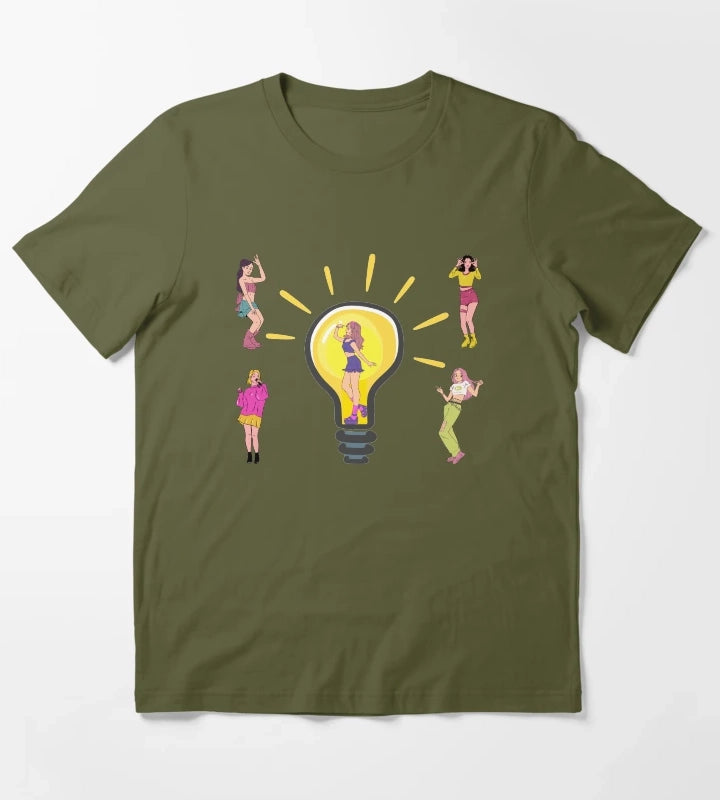Disco Dance T-Shirt Olive Green