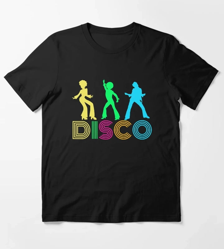 Disco Dancers and Funky 70s Text T-Shirt