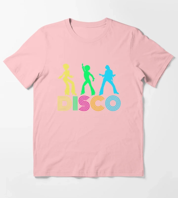 Disco Dancers and Funky 70s Text T-Shirt Dark Grey