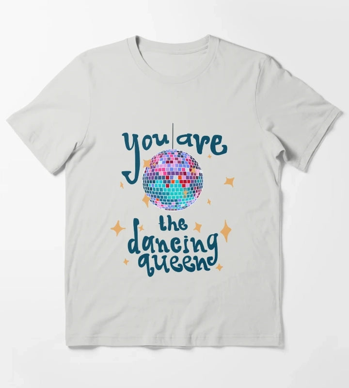 Disco Dancing Queen T-Shirt Light Grey