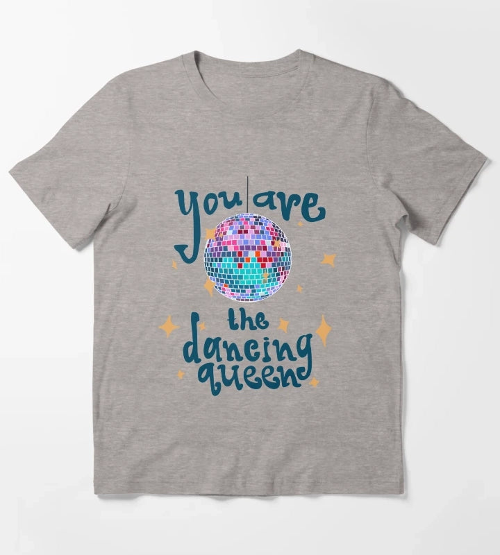 Disco Dancing Queen T-Shirt Heather Grey