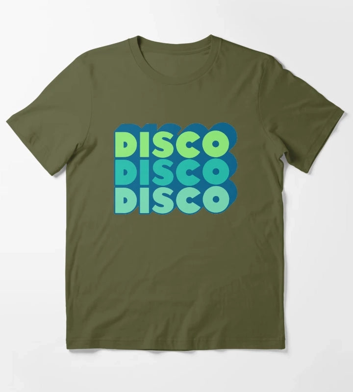 Disco Disco Disco T-Shirt Olive Green