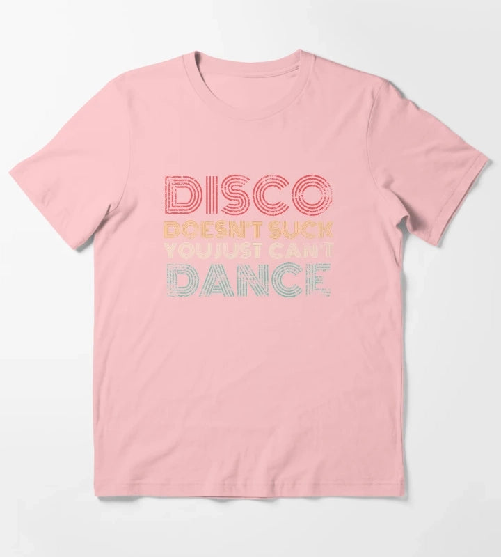 Disco Doesnt Suck You Just Cant Dance Retro T-Shirt Dark Grey