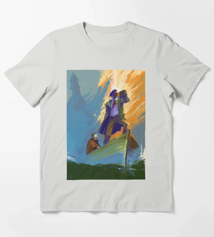 Disco Elysium Fanart Poster T-Shirt Light Grey