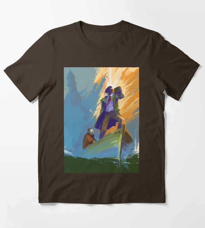 Disco Elysium Fanart Poster T-Shirt Brown