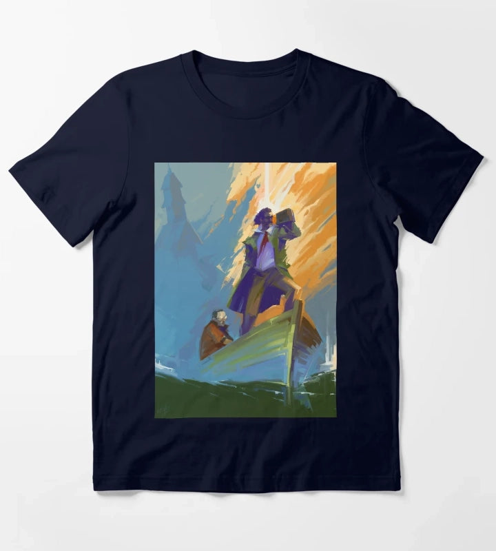 Disco Elysium Fanart Poster T-Shirt Navy