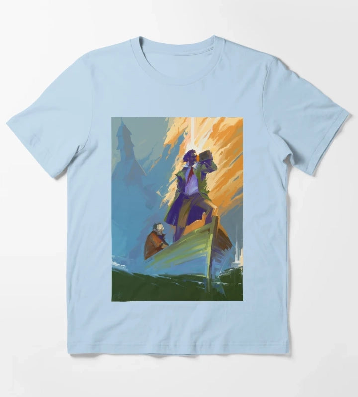 Disco Elysium Fanart Poster T-Shirt Sky Blue