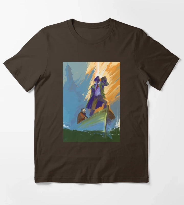 Disco Elysium Fanart T-Shirt Brown