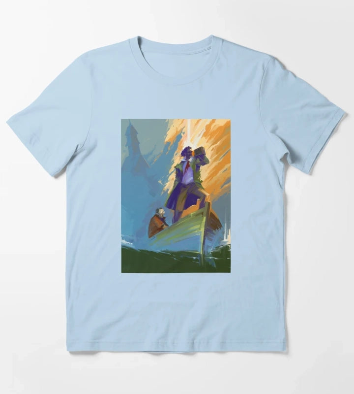 Disco Elysium Fanart T-Shirt Sky Blue