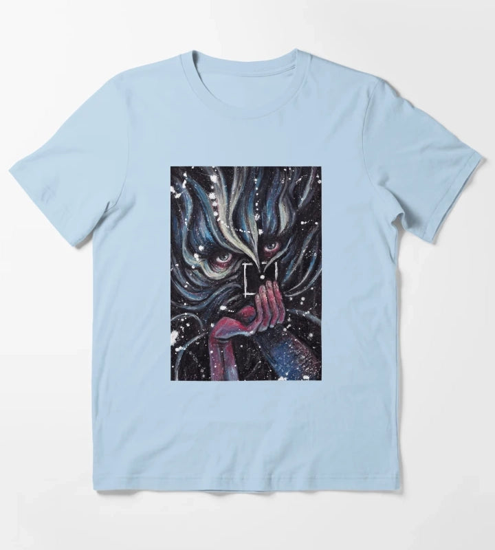 Disco Elysium Game T-Shirt Sky Blue
