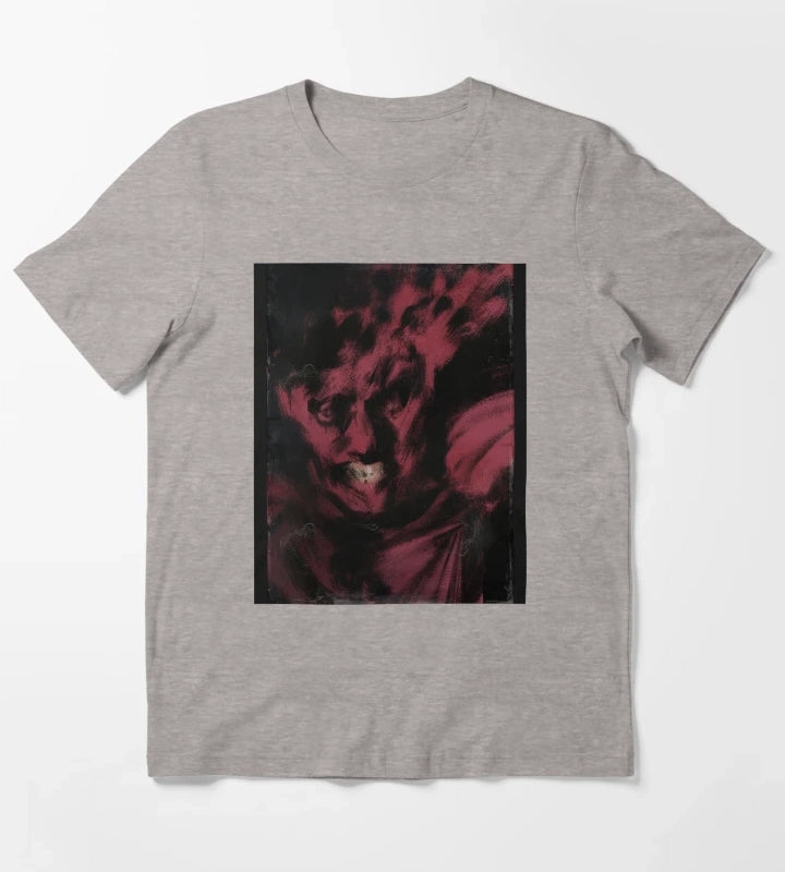 Disco Elysium Half Light Artwork Graphic T-Shirt Heather Grey