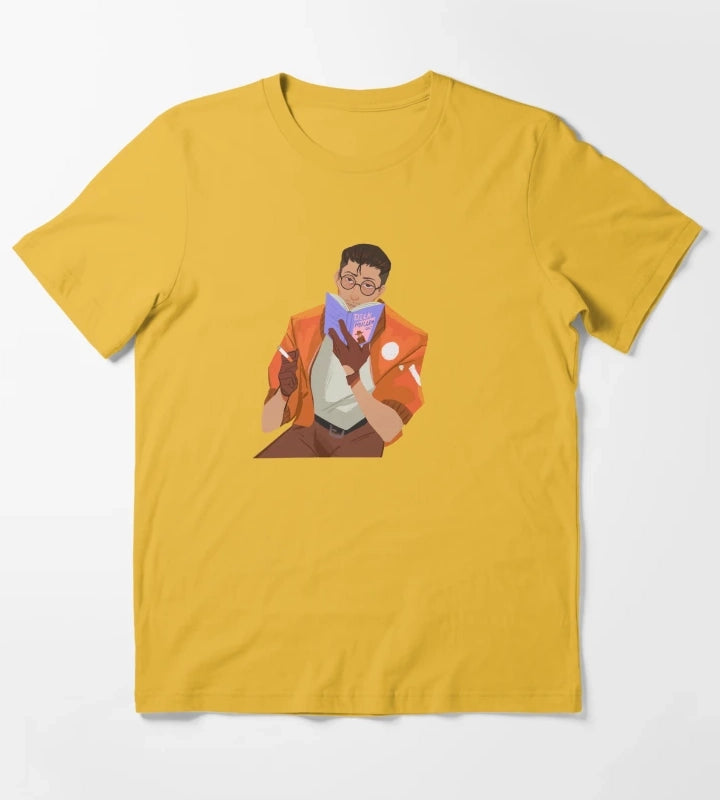 Disco Elysium Kim reading T-Shirt Yellow