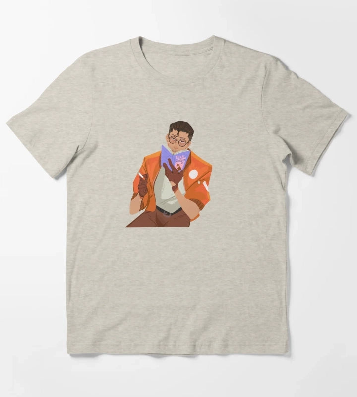 Disco Elysium Kim reading T-Shirt Cream