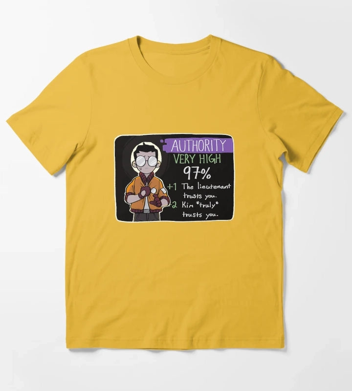 Disco Elysium Kim truly trusts you Disco Elysium Disco Elysium T-Shirt Yellow