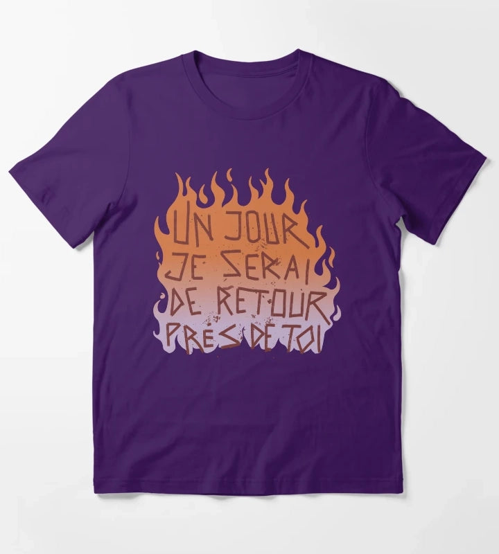 Disco Elysium Un jour je serai inscription T-Shirt Purple