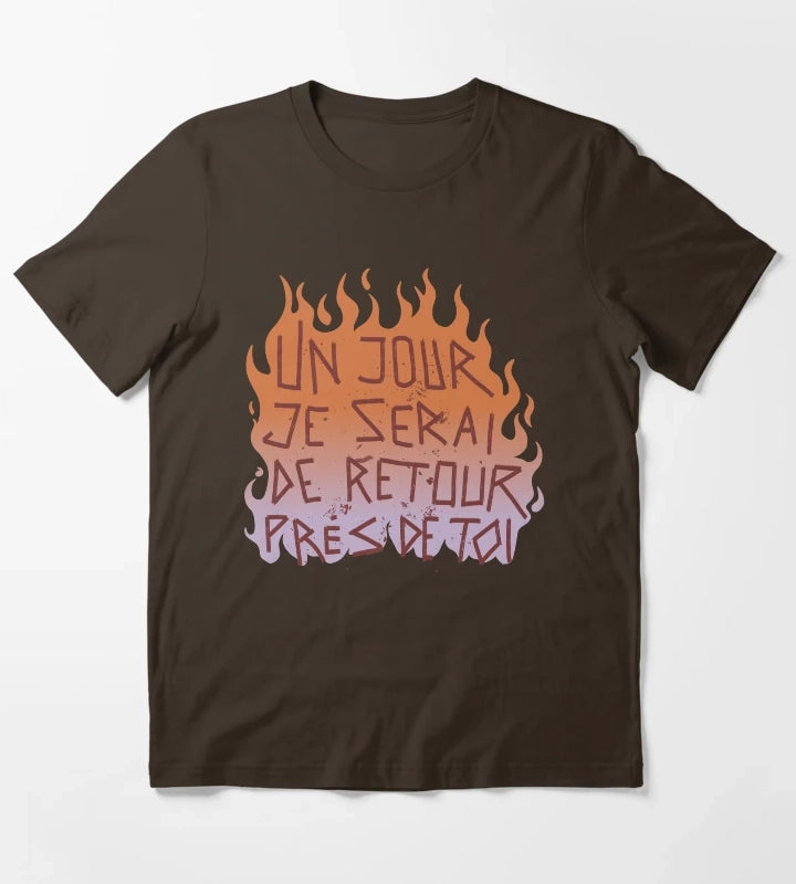 Disco Elysium Un jour je serai inscription T-Shirt Brown