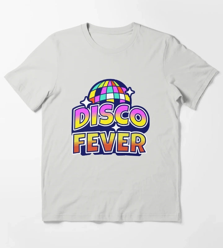 Disco Fever Disco Ball T-Shirt Light Grey