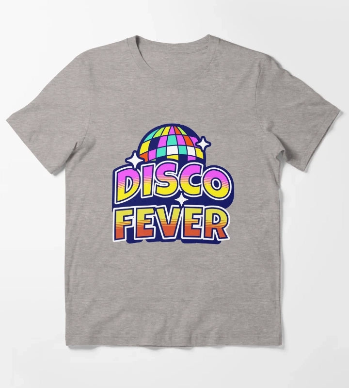 Disco Fever Disco Ball T-Shirt Heather Grey