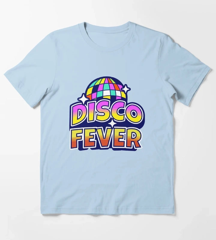 Disco Fever Disco Ball T-Shirt Sky Blue