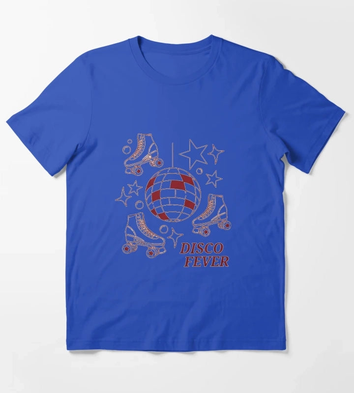 Disco Fever Retro Dance Party Design T-Shirt Blue