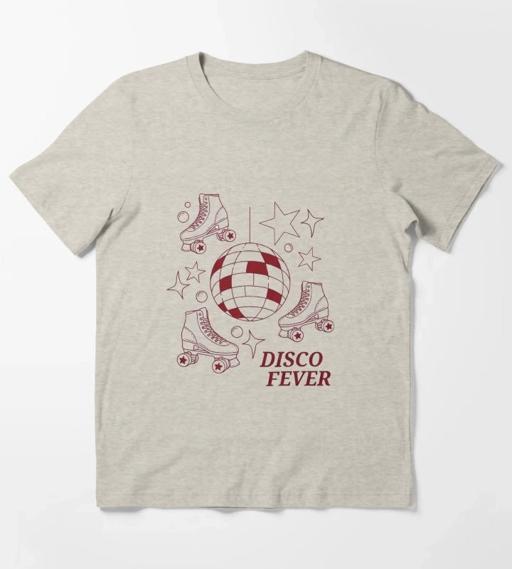 Disco Fever Retro Dance Party Design T-Shirt Cream