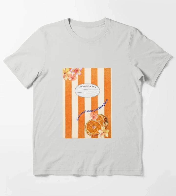 Disco Fruit Notebook T-Shirt Light Grey