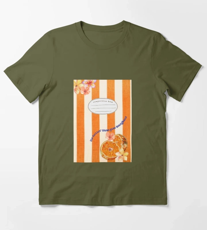 Disco Fruit Notebook T-Shirt Olive Green