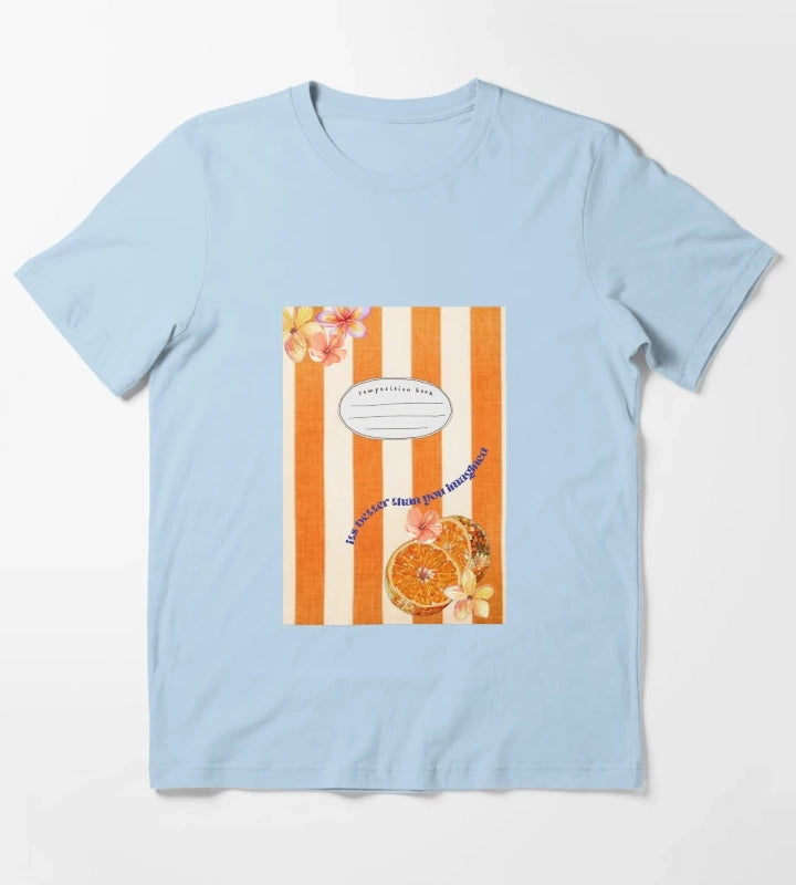 Disco Fruit Notebook T-Shirt Sky Blue