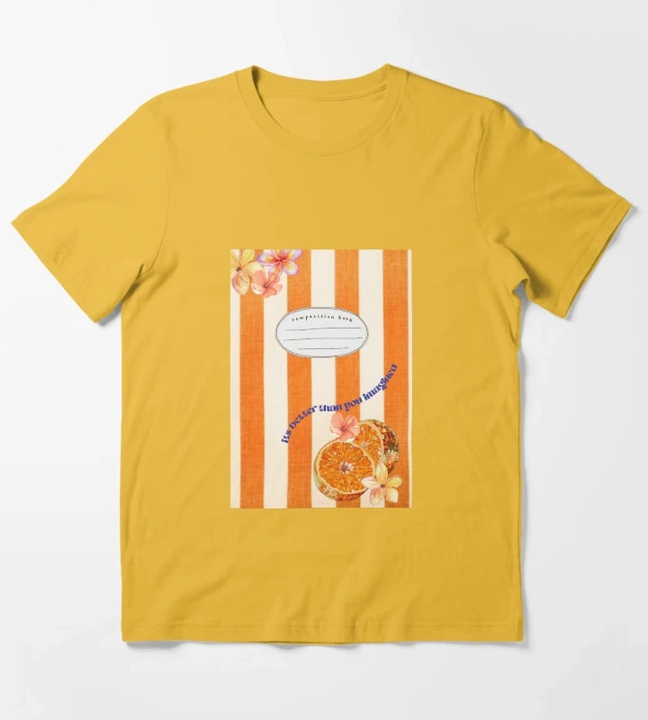 Disco Fruit Notebook T-Shirt Yellow