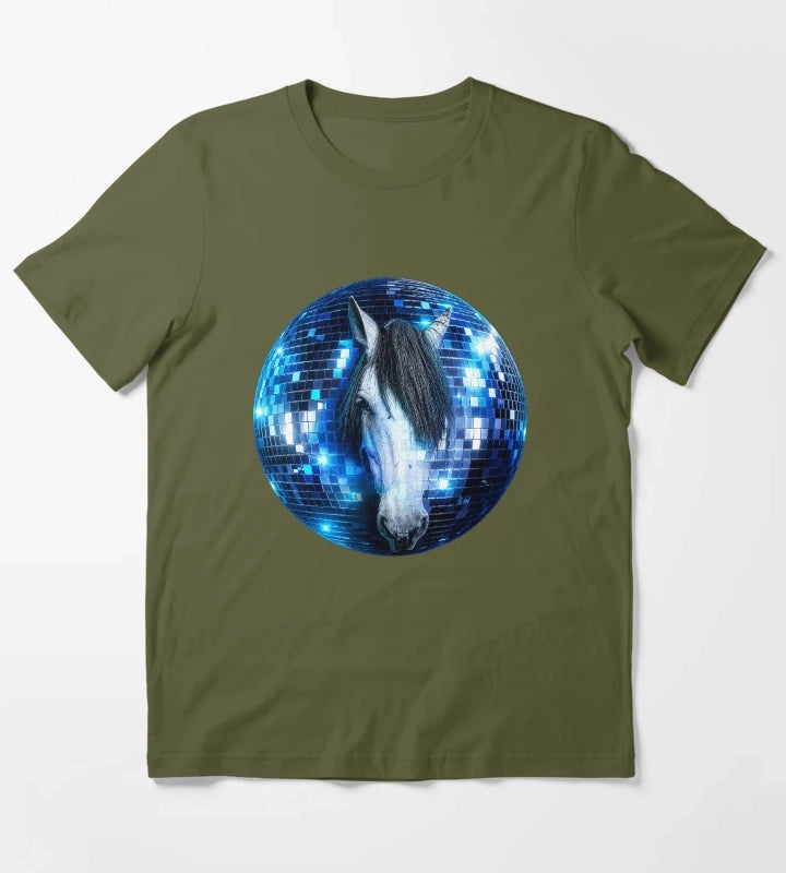 Disco Horse Dream T-Shirt Olive Green