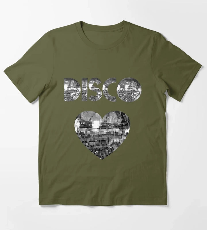 Disco Love T-Shirt Olive Green
