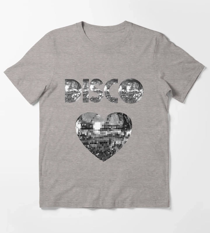 Disco Love T-Shirt Heather Grey
