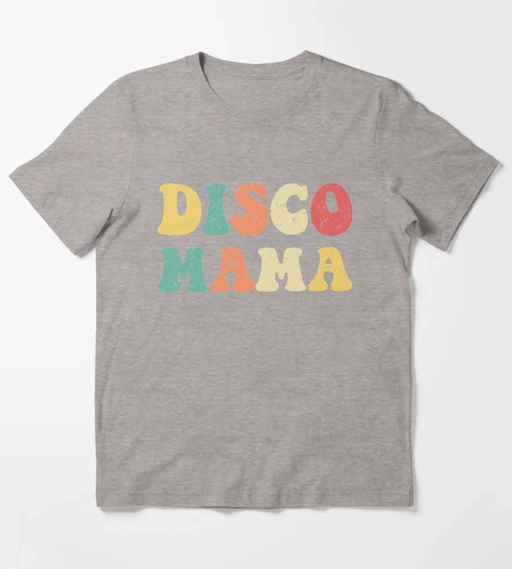 Disco Mama TShirt 1970s Disco Queen Matching Couple Shirt T-Shirt Heather Grey