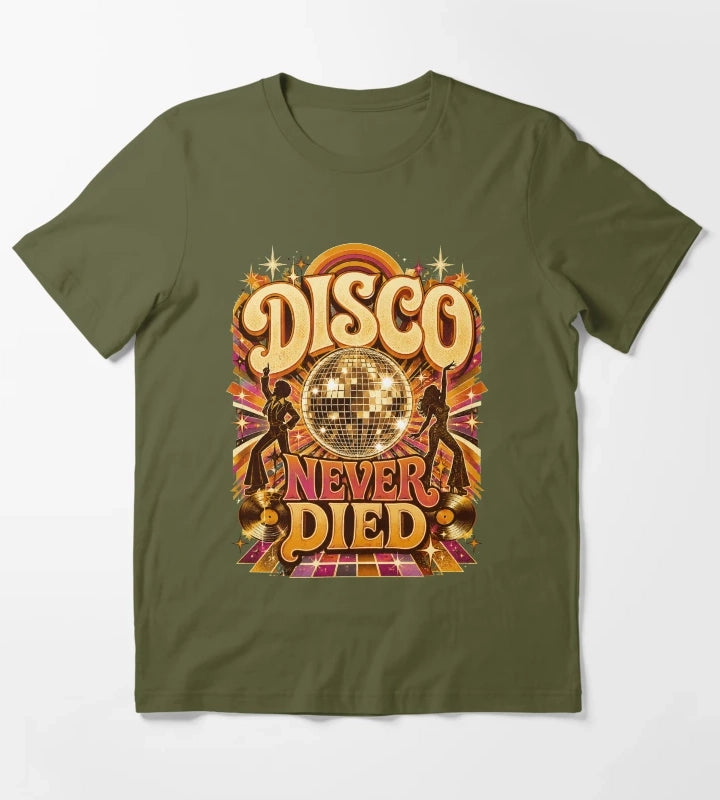 Disco Never Died T-Shirt Olive Green