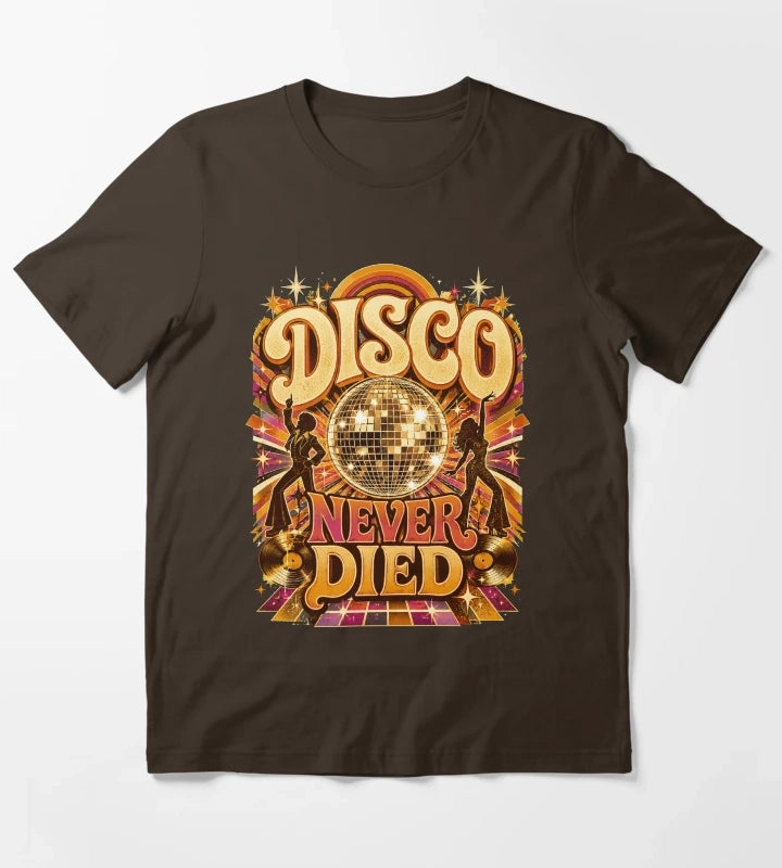 Disco Never Died T-Shirt Brown