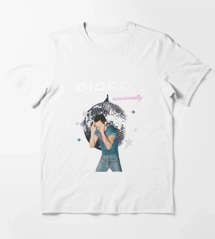 Disco Occasionally Music Harry Styles Kiss All The time T-Shirt White