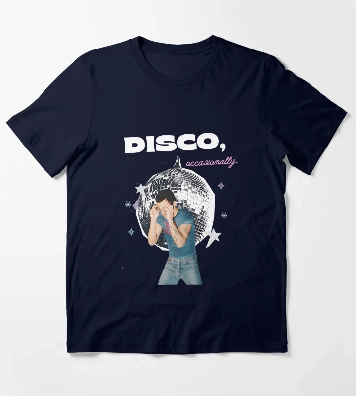 Disco Occasionally Music Harry Styles Kiss All The time T-Shirt Navy